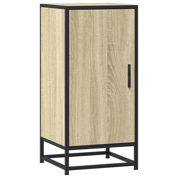 vidaXL Buffet chêne sonoma 35 5x35x76 cm bois d'ingénierie et métal
