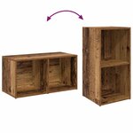 vidaXL Ensemble meuble TV 2 Pièces Bois Ancien 37 x 35 x 72 cm
