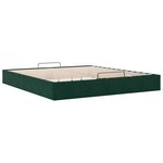 vidaXL Cadre de lit ottoman sans matelas vert foncé 200x200 cm velours