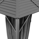 vidaXL Tonnelle avec parois latérales et toit double 3x4 m Anthracite