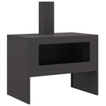 Foyer vidaXL avec cheminée Noir 80x50x96 cm Acier