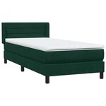 vidaXL Sommier à lattes de lit et matelas vert foncé 80x220 cm velours