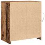 Buffet vidaXL avec lumières LED en vieux bois 60 5x37x67 cm