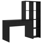 vidaXL Bureau Chêne noir 138.5 x 55 x 143 cm Bois d'ingénierie