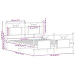 vidaXL Cadre de lit sans matelas chêne marron 140x190 cm