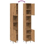 vidaXL Armoire de salle de bain chêne artisanal 30x30x190 cm