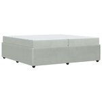 vidaXL Cadre de lit avec matelas Gris clair 200 x 200 cm Velours