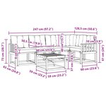 vidaXL Ensemble de canapés d'extérieur 6 Pièces Blanc et gris clair