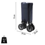 Campart travel chariot pliable st. Tropez bleu 90 5x48x55 5 cm