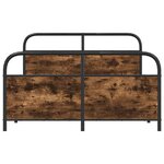 vidaXL Cadre de lit sans matelas 120x200 cm chêne fumé bois ingénierie