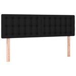 vidaXL Sommier à lattes de lit avec matelas Noir 140x190 cm Tissu