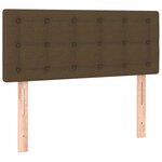 vidaXL Sommier à lattes de lit matelas et LED marron foncé 120x190 cm