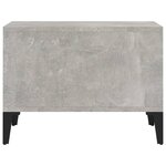 vidaXL Table basse Gris béton 60x50x36 5 cm Bois d'ingénierie