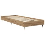 vidaXL Cadre de lit Chêne artisanal 80 x 200 cm Bois d'ingénierie