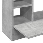 vidaXL Bureau mural gris béton 105x48x75 cm bois d'ingénierie