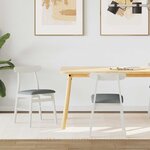 vidaXL Chaise de salle à manger 2 Pièces Blanc et Gris