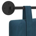 vidaXL Tête de lit suspendue Bleu Velours