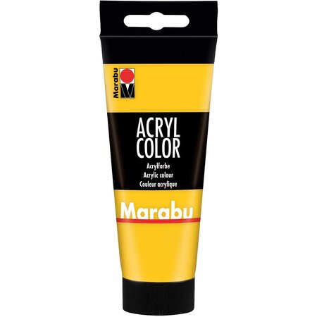 Peinture acrylique AcrylColor, 100 ml,jaune moyen 021 MARABU