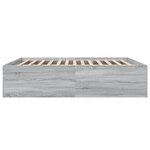 vidaXL Cadre de lit sonoma gris 200x200 cm bois d'ingénierie
