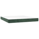 vidaXL Sommier à lattes de lit et matelas et LED Vert foncé 180x200 cm