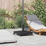 vidaXL Socles de parasol d'extérieur Noir 45 x 45 x 32 cm Acier  béton