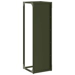 vidaXL Portant de bois chauffage vert olive 25x25x80 cm