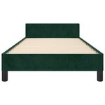 vidaXL Cadre de lit sans matelas vert foncé 100x200 cm velours