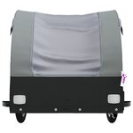 vidaXL Remorque de vélo noir et gris 45 kg fer