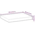 vidaXL Étagères flottantes 2 Pièces 40x30x4 cm acacia massif à l'huile