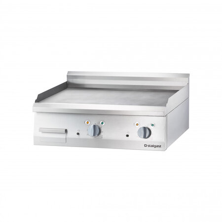 Plancha double électrique lisse 8.1 kw - stalgast -  - inox 800x700x250mm