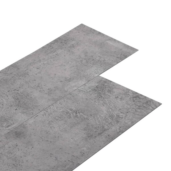 vidaXL Planches de plancher PVC 4 46 m² 3 mm Autoadhésif Marron ciment