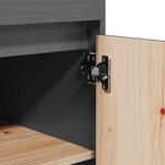 vidaXL Buffet haut Gris 60x40x116 5 cm Bois massif de pin