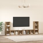 vidaXL Meuble TV 4 Pièces Chêne artisan 37 x 35 x 107.5 cm Bois Ingénieur