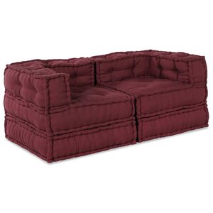 vidaXL Canapé modulaire 2 Pièces Marron 70 x 70 x 56 cm tissu