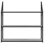 vidaXL Étagère murale 3 niveaux sonoma gris 80x21x78 5 cm