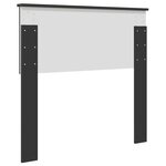 vidaXL Tête de lit Chêne noir 75 cm Bois d'ingénierie
