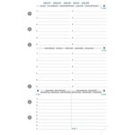 Recharge Exatime 17 Civil semainier sur 2 pages 172x105 mm Sept à Décembre EXACOMPTA