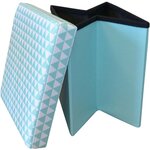 Pouf coffre carré pliable scandinave