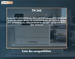 Qualitoner toners x4 tn243 tn 243 (noir + cyan + magenta + jaune) compatible pour brother