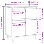 vidaXL Buffet Noir 60x35x70 cm Bois d'ingénierie