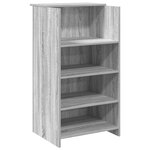 vidaXL Bureau de réception sonoma gris 135x50x103 5 cm bois ingénierie