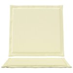 vidaXL Coussins de siège et de dos 2 Pièces Crème 47 x 45 x 2 cm