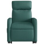 vidaXL Fauteuil inclinable électrique vert foncé tissu