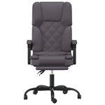 vidaXL Fauteuil de massage inclinable de bureau Gris Similicuir