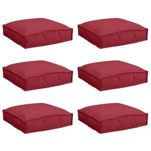 vidaXL Coussin 6 Pièces Bordeaux 40 x 40 x 8 cm Tissu Oxford