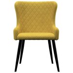 vidaXL Chaises à manger lot de 6 jaune velours