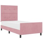 vidaXL Lit à ressorts avec tête de lit Rose 80 x 200 cm Velours