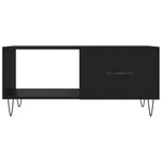 vidaXL Table basse noir 90x50x40 cm bois d'ingénierie