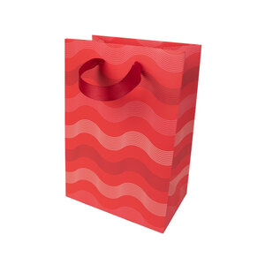 Sac Cadeau Petit Format Vagues Rouges - Draeger paris