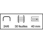 Agrafeuse leitz wow métal - agrafes 26/6 et 24/6 - capacité 30 feuilles vert menthe
